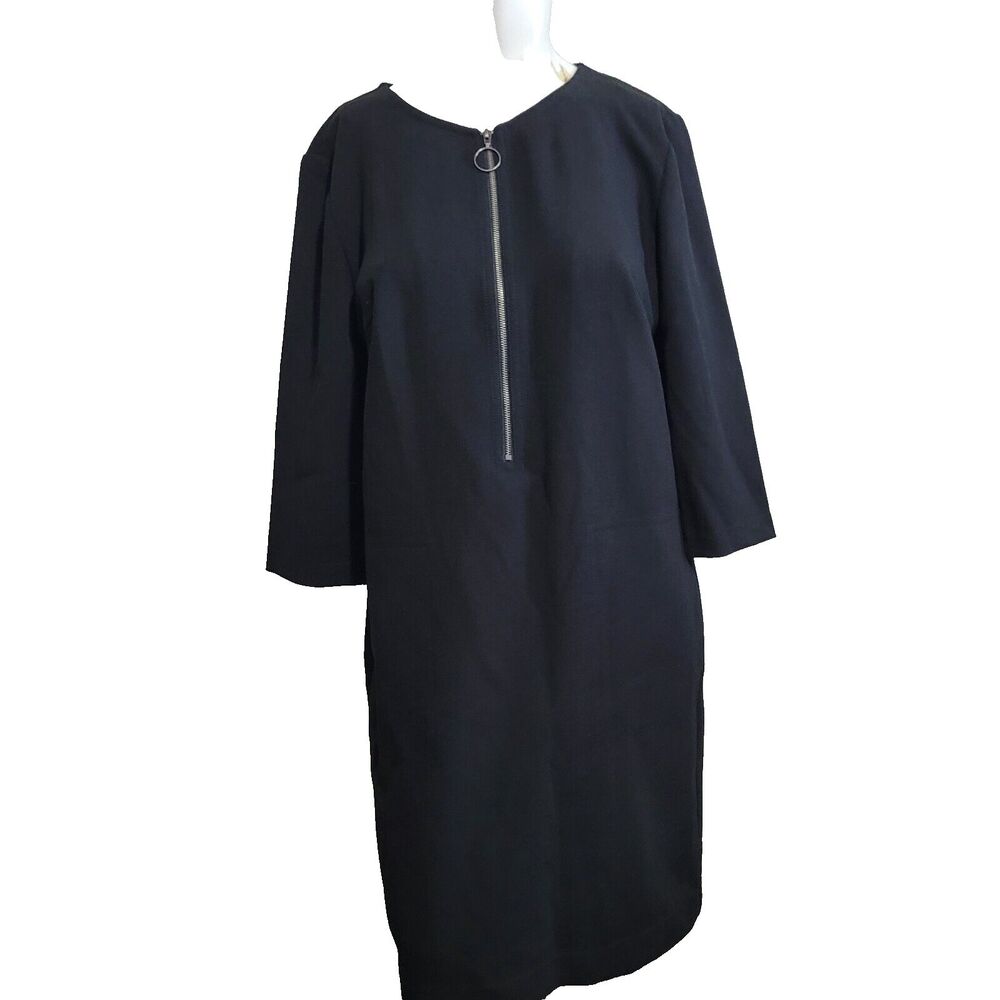 Trina Turk size 6 Dress shift women zipper longsleeve semi-thick material